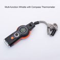 thumbnail image 2 of Emergency Whistle Compact Size Loud Crisp Sound Magnifying Glass Design High Decibel with LED Light Multi-function Whistle with Compass Thermometer Camping Supplies, 2 of 7