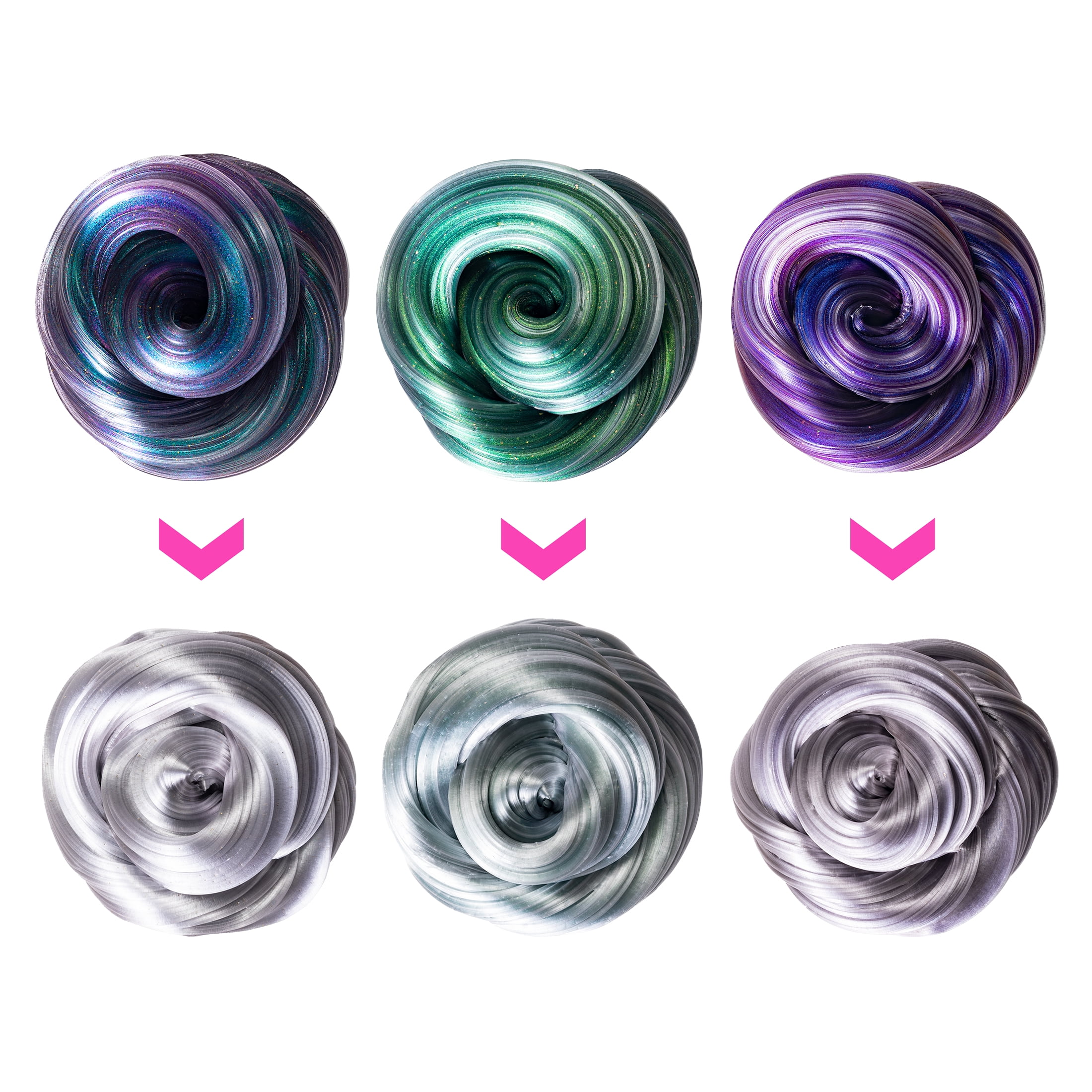 Slymu Nonputty Magic Shifters Collection Liquid Glass Slime Triple