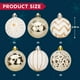 thumbnail image 5 of Adornos navideños JOYIN, 30 unidades, varios diseños (oro y blanco), 5 of 8