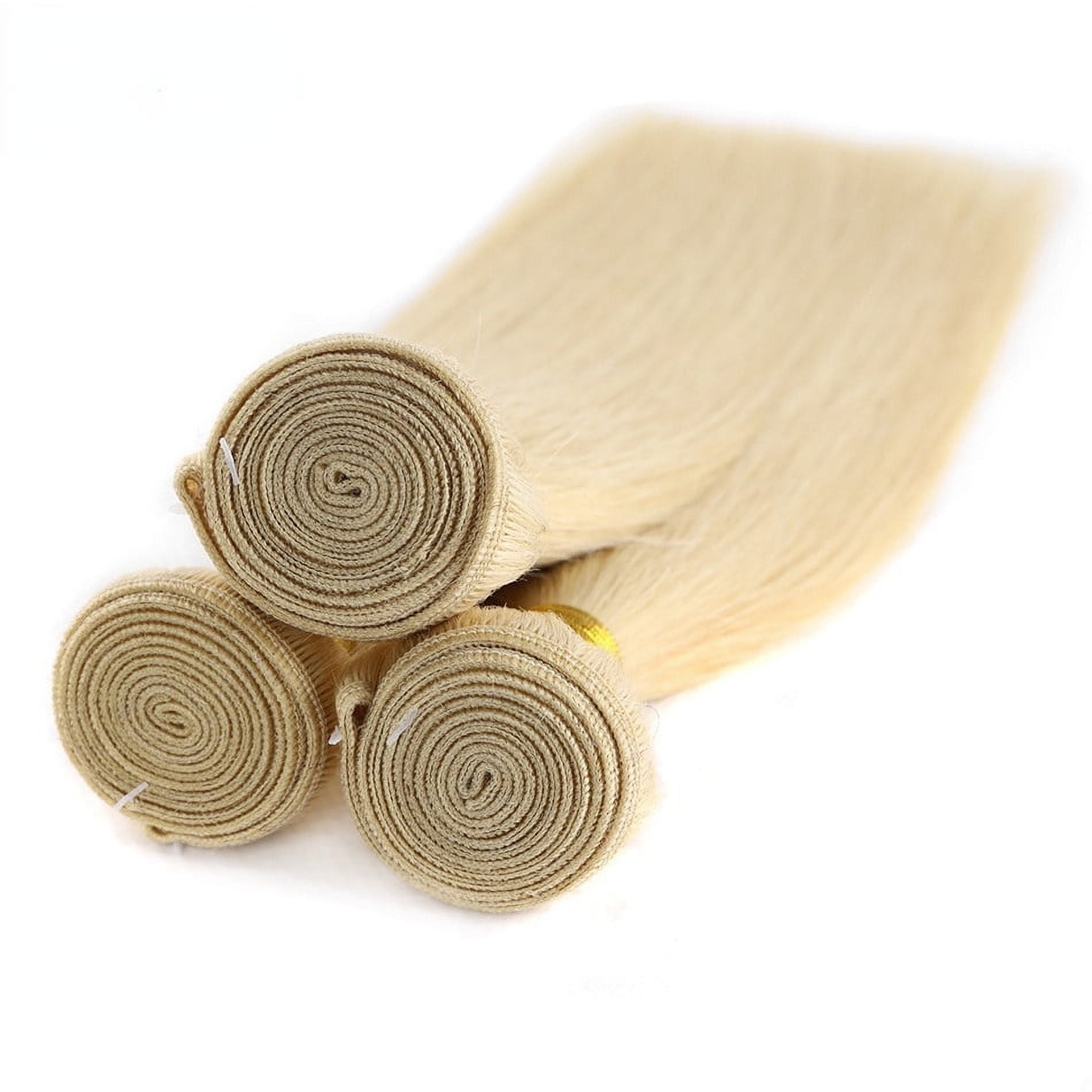 Blonde Bundles Straight Human Hair Weave 100% Brazilian Remy Natural Human Hair Weft Extensions Human Hair Bundles 613# 24inch