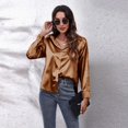 thumbnail image 1 of Blusa holgada De satén para Mujer, camisa elegante De seda, manga larga, ropa De calle para primavera y otoño, 1 of 4