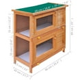 thumbnail image 4 of vidaXL Outdoor Rabbit Hutch Small Animal House Pet Cage 4 Doors Wood, 4 of 4