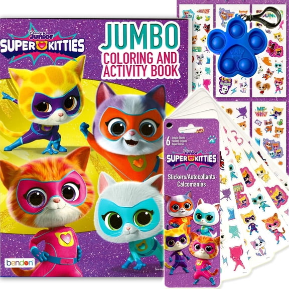 Super Kitties Coloring Book and Sticker Set for Kids