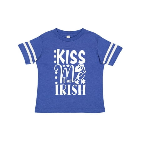

Inktastic St. Patrick s Day Kiss Me I m Irish with Lips and Shamrocks Gift Toddler Boy or Toddler Girl T-Shirt
