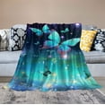 thumbnail image 2 of COMIO Butterfly Throw Blanket Super Soft Lightweight Flannel Blankets for Bed Couch Sofa, All Season Warm Cozy Plush Blanket, 2 of 6