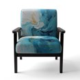 thumbnail image 4 of Designart « Azure Euphony I » Fauteuil d'Appoint Rembourré Bleu Sarcelle Azur - Fauteuil Moderne pour Chambre, 4 of 7