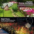 thumbnail image 2 of Farol con regadera solar LED, impermeable, diseño hueco, decorativo, de metal retro, para mesa de jardín, patio, jardín, camino de entrada (con soporte), 2 of 5