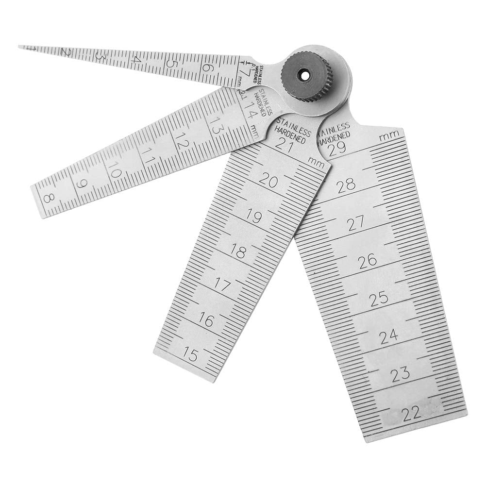 Gamvdout 2PCS Stainless Steel Welding Taper Feeler Gauge Rulers Hole Inspection Tool Resistant Convenient Reading Multiple Sizes Portable Inner Diameter Measuring