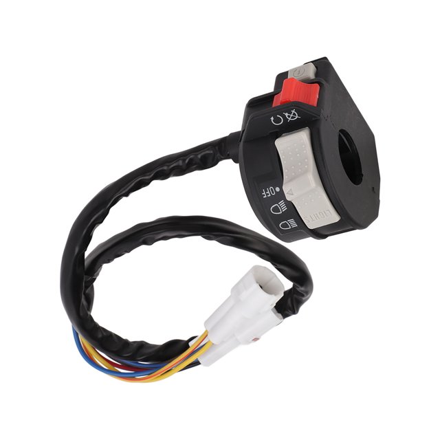 Handlebar Light Switch, 1S3-83973-10-00 Headlight HI LO Off Handlebar Switch 7 Wires 2 Plugs High Sensitivity For ATV