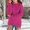 thumbnail image 1 of LIJCC Robe Chandail à Manches Longues pour Fille, Col Rond, Duveteuse et Pelucheuse, Chandail-Over, Robe Chandail, Douce, Confortable, Ample, Surdimensionnée, à la Mode, Longue, en Tricot, Hauts, Vêtements d'Automne et d'Hiver, 1 of 4