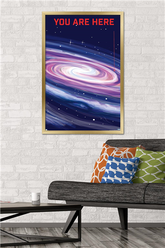 Well This Is Awkward - You Are Here Wall Poster, 22.375" x 34" Framed