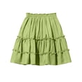 thumbnail image 5 of Flowy Shorts for Girl Lace Ruffle Tiered Mini Skirt Casual Boho High Waisted Skirt Green, 5 of 7
