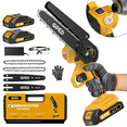 thumbnail image 1 of GPED Mini Motosierra Inalámbrica de 6 Pulgadas con 2 Baterías, Mini Motosierra Eléctrica con Bloqueo de Seguridad, Motosierra Eléctrica, Motosierra Pequeña de Mano para Recortar Árboles y Madera, Ama, 1 of 8