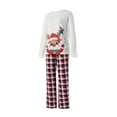 thumbnail image 5 of Christmas Pajamas for Family, Long Sleeve Cartoon Deer Print Tops + Plaid Pants Set, 5 of 10