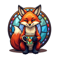 thumbnail image 3 of cartoon Fox Coffee Theme Stickers, Waterproof Fox Coffee Theme Sticker for Water Bottle Laptop Phone Cases Planner Skateboard Luggage Helmet Party Favor Decor, Ideal for Adults Teens Teacher Rewards, 3 of 9