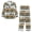 Aztec Tribe Horses, variant on Polynesian Tribal Print Men’s Pajamas Set - Long Sleeve Button Down Sleep Shirt and Pajama Bottoms Sleepwear Set with Pockets, 3X-Large