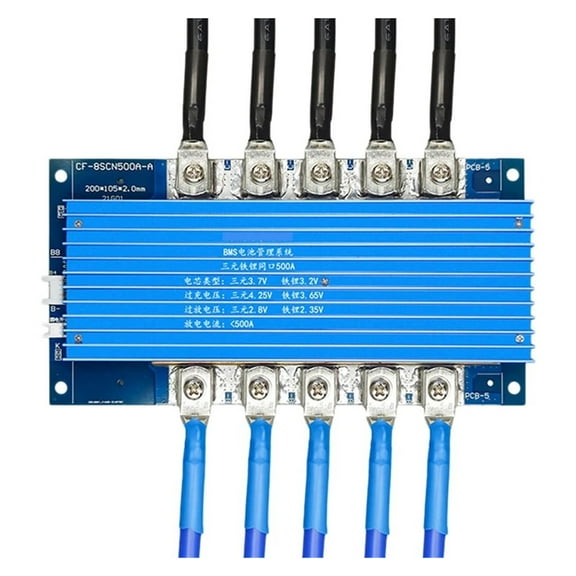 500A Bms Lithium Battery Charging Board Balancer Equalizer Pcb Temperature Protect Cable For RV/Car ,Multi -Function Protection