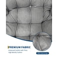 thumbnail image 2 of PYY Oversized Papasan Rocking Chair for Patio – Wicker Egg Lounge Chair with Water-Resistant Cushion, Heavy-Duty Metal Frame, Comfy for Garden, Porch, Balcony, Living Room – 450lbs Capacity, Gray, 2 of 7
