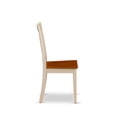 thumbnail image 4 of East West Furniture  Dining Table Set- a Dining Table and Wood Seat Chairs, Buttermilk & Cherry(Pieces Options) Off-White WEAN5-BMK-W 5-Piece 4, 4 of 5