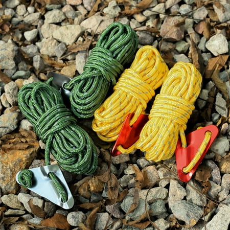 

Xinwanna 2/4/6 Roll 5m Tent Ropes High Density Adjustable Windproof Reflective Nylon Anti-slip Canopy Rope with Buckle Outdoor Activity (R)