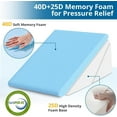 Wedge Pillow for Sleep Apnea, Bed Wedge Pillow for Acid Reflux and Back Pain Relief, Memory Foam