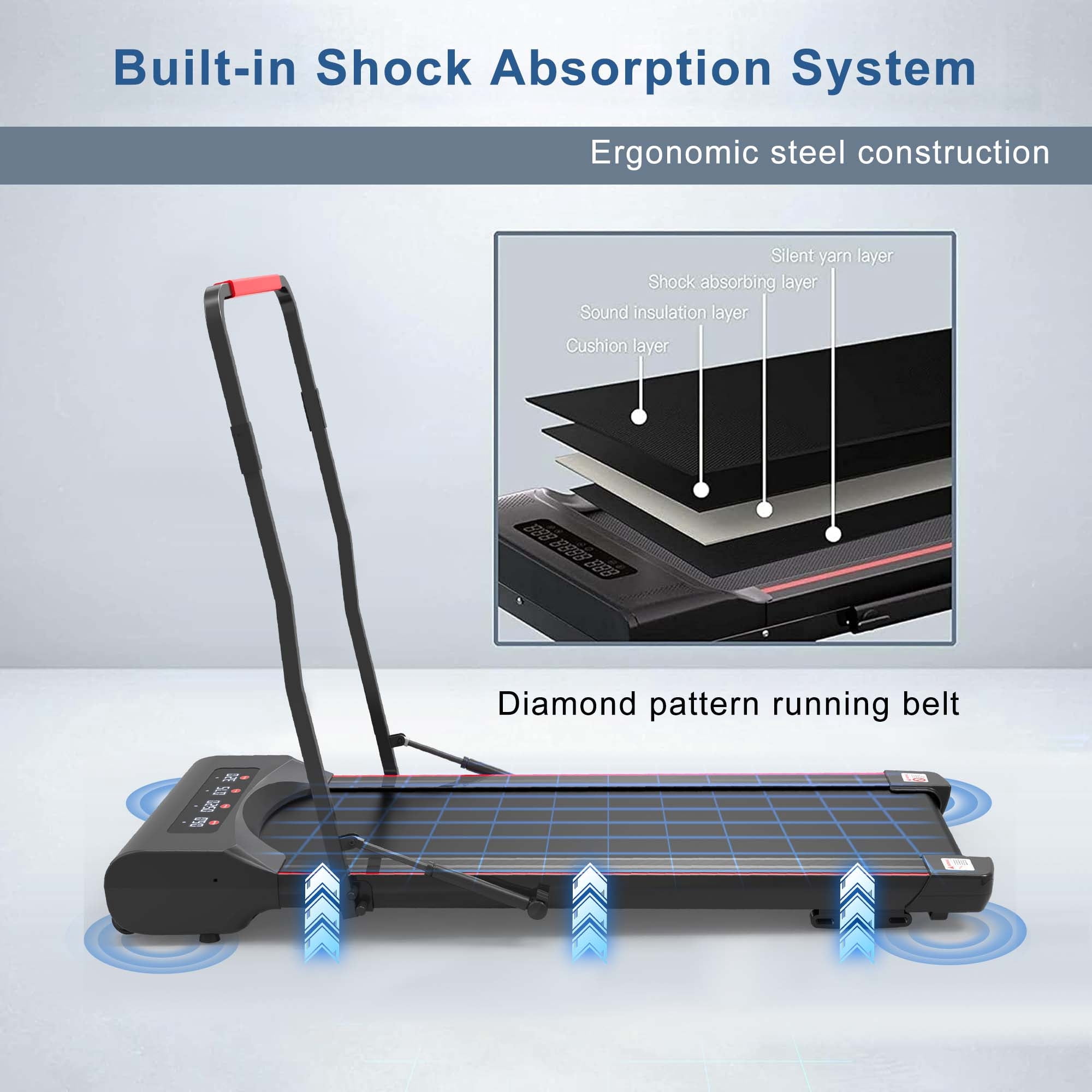 Aukfa 2 in 1 Folding Treadmill AK-SF02-018 Under Desk Treadmill