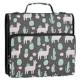 thumbnail image 5 of FORMRS Zipper Binder with Shoulder Strap 2-inch Ring 500 Sheet Capacity File Bag, Cute Llamas Pattern, 5 of 5