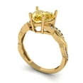 thumbnail image 2 of Clara Pucci 14K Yellow Gold 2.1ct Citrine Solitaire with Accents Ring, 2 of 8