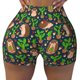 thumbnail image 2 of Fotbe Cute Hedgehogs Cactus Blue Shorts Sin Costuras – Shorts Deportivos de Cintura Alta para Mujer, Elásticos para Gimnasio, Yoga, Running o Ciclismo-Large, 2 of 8