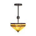 thumbnail image 5 of Meyda Tiffany 72560 Top Ridge 3 Light 14" Wide Semi Flush Ceiling Fixture - Bronze, 5 of 6