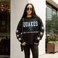 thumbnail image 5 of Women's Gameday Couture  Black San Jose Earthquakes Velocity Rhinestone Star Sweatshirt, 5 of 6