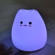 thumbnail image 2 of Luz nocturna, juguetes para niños de 2 a 14 años, bonita lámpara de gato de silicona para dormitorio, control de grifo, lámpara que cambia de color de animales Kawaii, 2 of 3