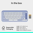 thumbnail image 2 of Logitech POP ICON KEYS Wireless Bluetooth Keyboard, Comfortable Typing, Programmable Keys, Lilac and Off-White, 2 of 2