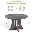 thumbnail image 7 of MARNUR Round Dining Table for 4 Persons 47" Modern Kitchen Table for Dining Room Kitchen, Gray (Only Table), 7 of 7