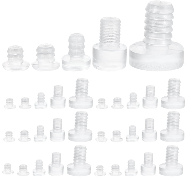 unbranded 100Ud Topes Transparentes Para Gabinete Y Muebles Con Goma Premium Y Discreto