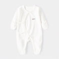 thumbnail image 2 of Gibobby Baby Onesies Comfortable Long Sleeved Crew Neck Bodysuit Color Ribbed 0 3 6 9 12 18 24Months Newborn Jumpsuit Soft Unisex Baby Clothes(0-1 Months,White), 2 of 4