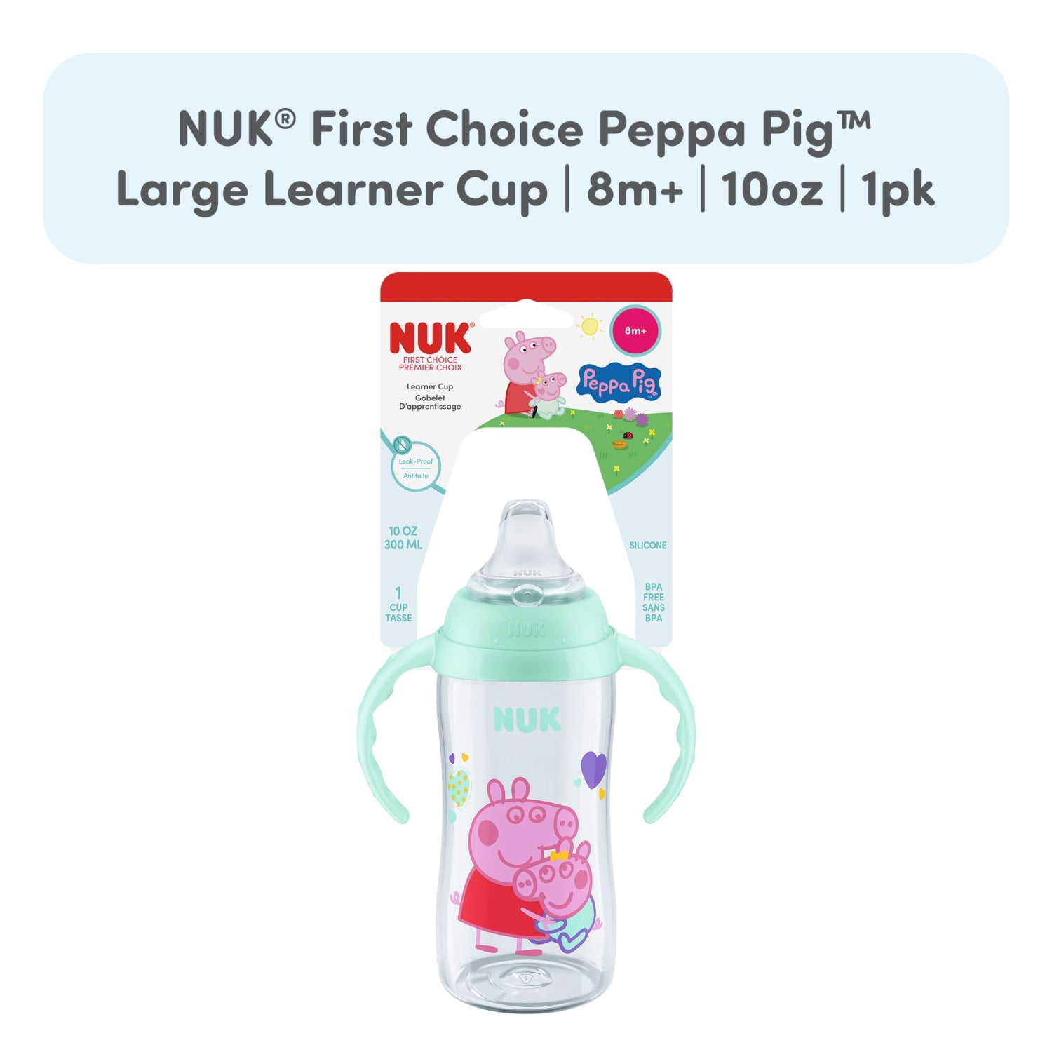 NUK First Choice Peppa Pig Large Learner Cup, 10 oz, 1 Pack