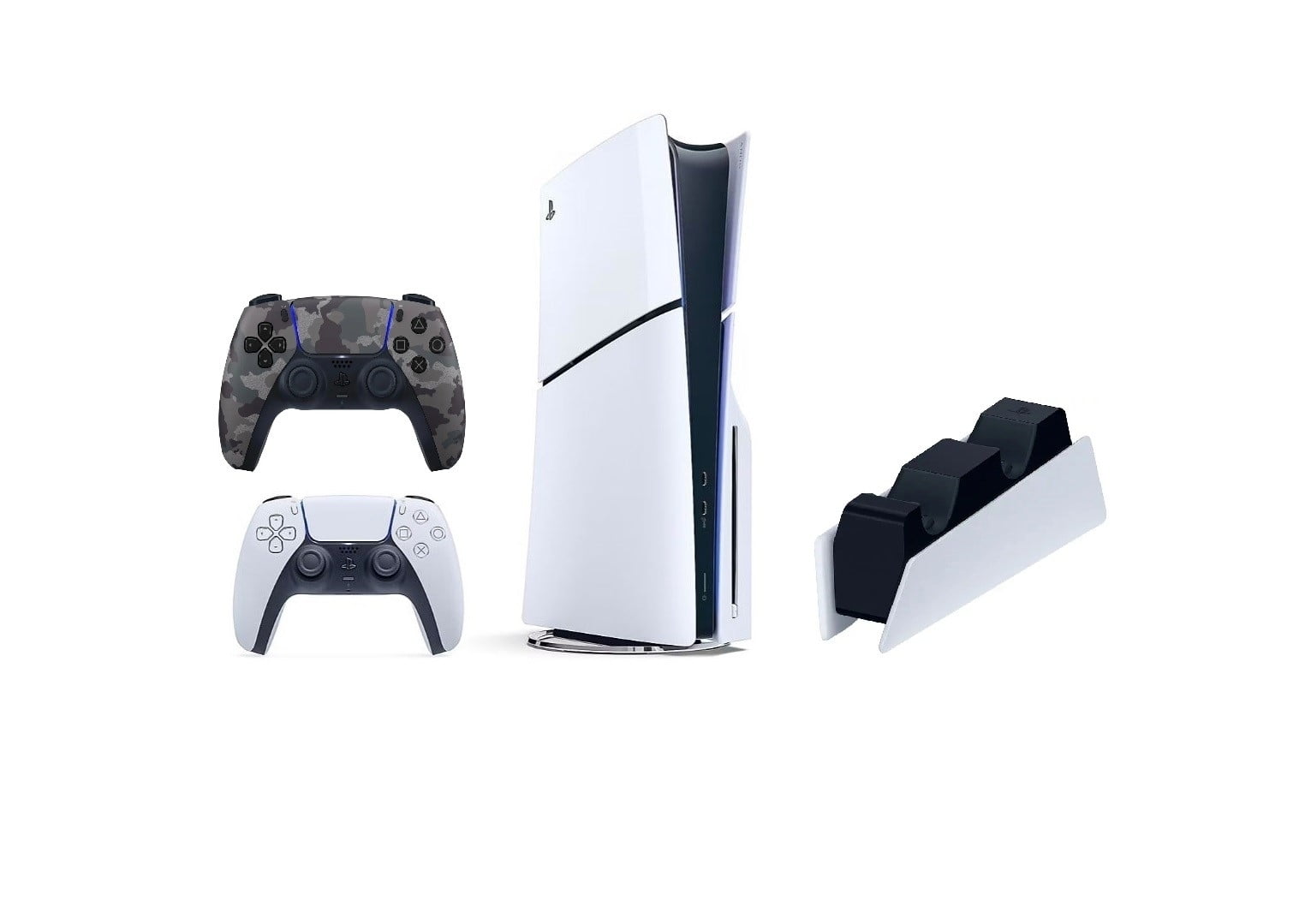 Restored Sony PS5 Slim Disc Console 1TB 2x Controllers & Charging Station SNY-BD-PS5SLIM (Refurbished)
