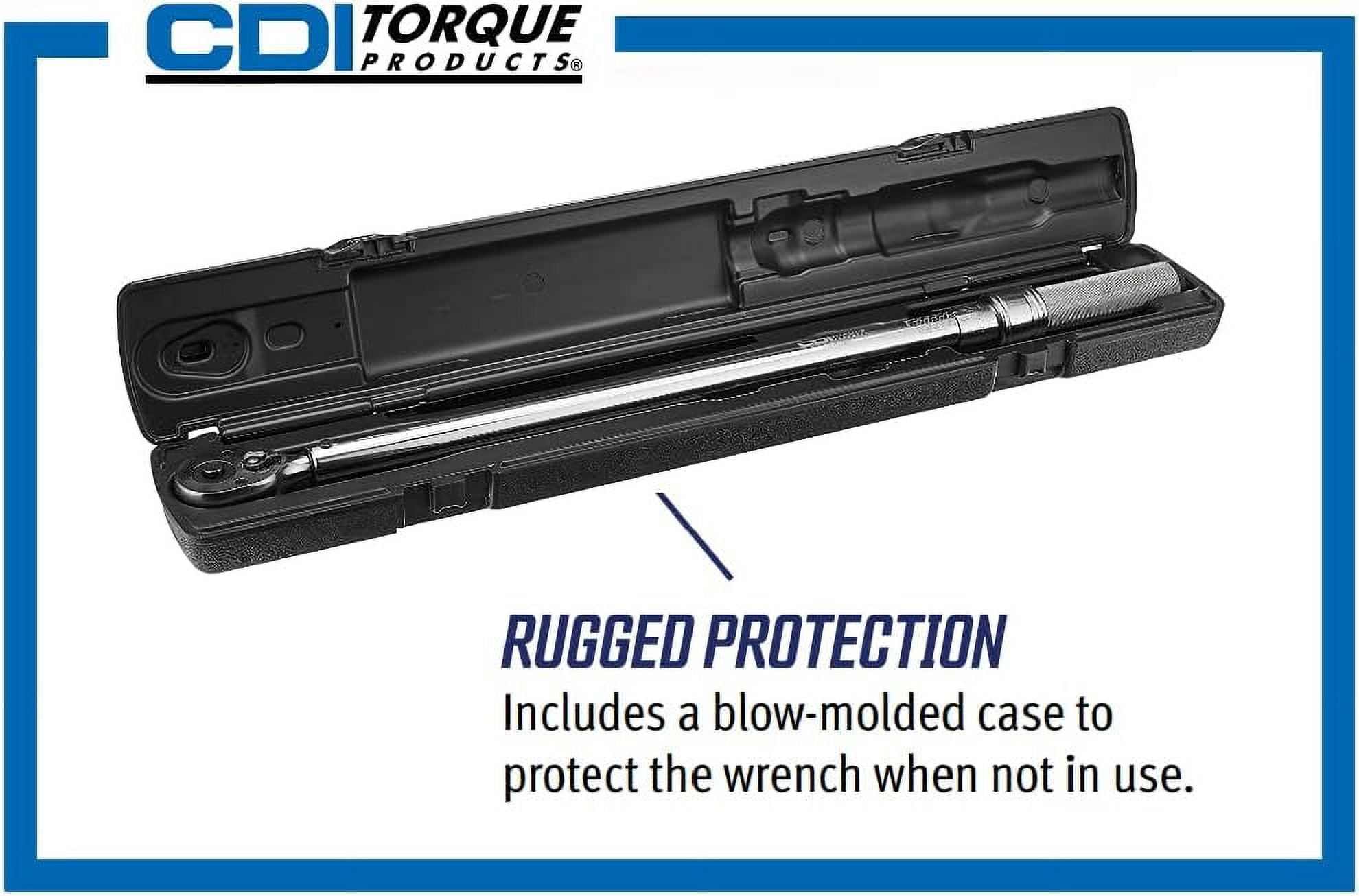 CDI Torque Products 2002MRMH 3/8-Inch Drive Metal Handle Click Type Torque Wrench, Torque Range 30 to 200-Inc
