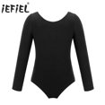thumbnail image 2 of Vestido de tutú de ballet iEFiEL, leotardo de gimnasia de licra de manga larga, ropa de baile, jersey de ballet para niñas, vestido de baile, ropa de baile, 2 of 5