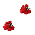 thumbnail image 3 of Kearding y apariencia realista flores artificiales inodoras y duraderas para la decoración del hogar de bricolaje sin riego amplia aplicación Rojo 2Conjunto, 3 of 6