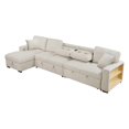 thumbnail image 6 of Lexicon Pompano Boucle Sectional with Left Chaise & Pull-out Bed in Beige, 6 of 12