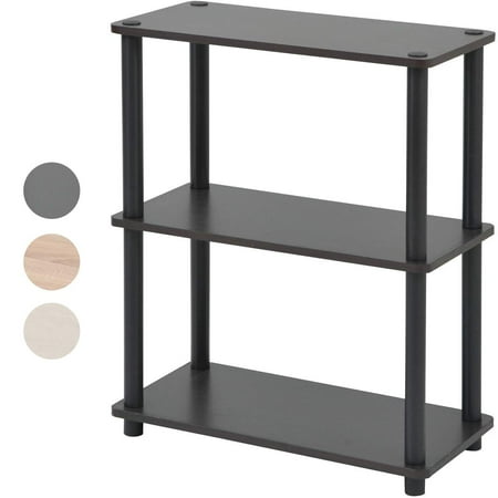 

[Yamazen] Rack open shelf Width 47 x Depth 27 x Height 63.5 cm 3 steps Compact type Slim Rounded corners Easy to assemble Dark brown / black ISR-3IN (DBR3 / BK) ISR-3IN(DBR3/BK)// Paper