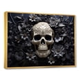 thumbnail image 2 of Designart "Skull and Crossbones Pirate Emblem" People Framed Wall Art - Modern Black Pirate Living Room Framed Canvas Art, 2 of 6
