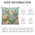 thumbnail image 5 of BANET Eggs Spring Square Throw Pillow Covers , Floral Decorative Couch Pillowcase with Hidden Zipper, Print Throws Cushion Cover for Bed Sofa 18x18in, 5 of 5