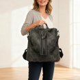 thumbnail image 6 of Sunyuer PU Leather Backpack Purse for Women Fashion Multipurpose Design Handbag Ladies Shoulder Bags Travel Backpack, 6 of 9