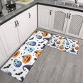 thumbnail image 2 of Colorful Pumpkin Halloween Pattern Kitchen Rugs Sets Of 2,Anti Fatigue Kitchen Mat Rugs Non Slip Washable,Decorative Kitchen Floor Mats for Kitchen,Sink,Laundry,17"x30"+17"x47", 2 of 7