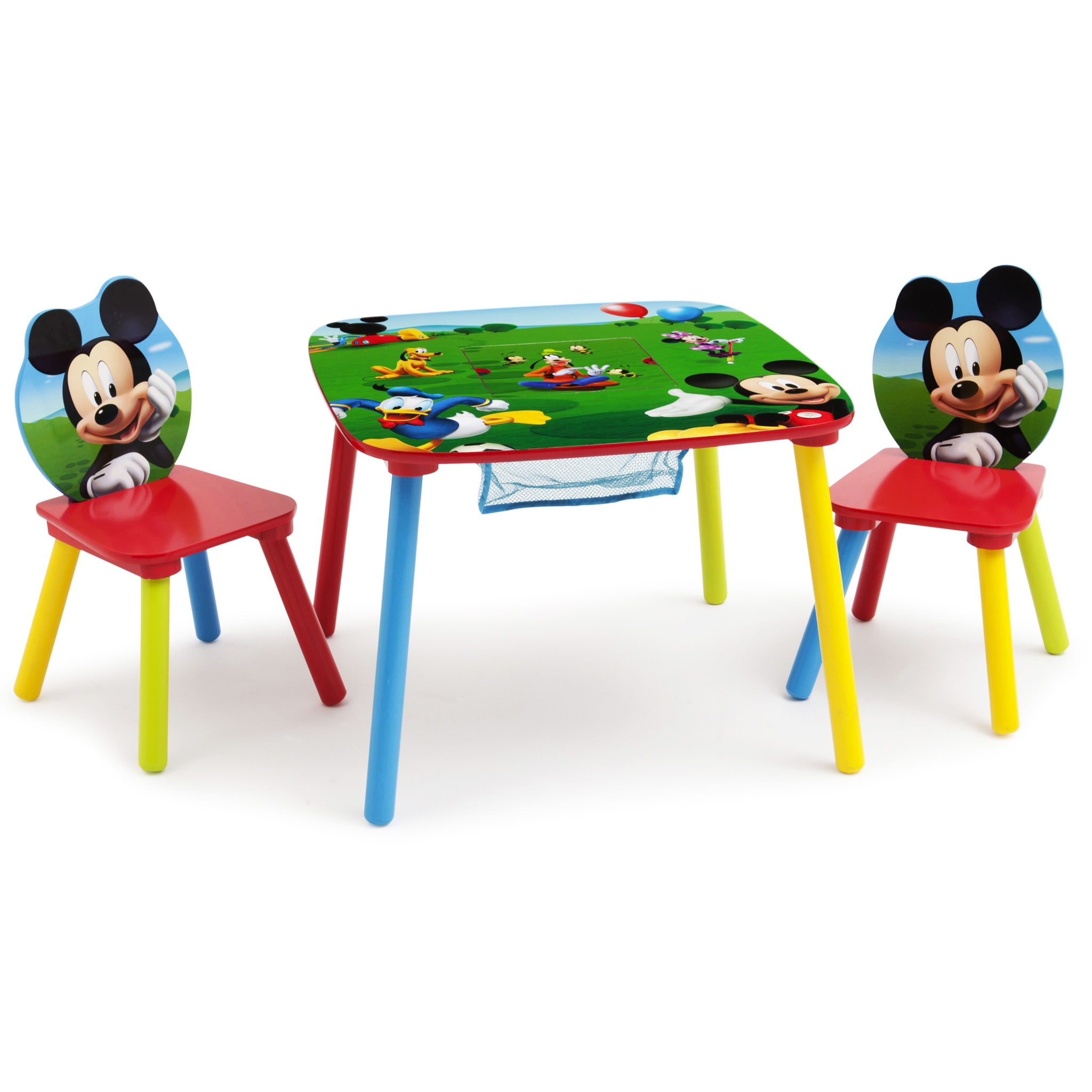 Disney Mickey Mouse Wood Kids Storage Table and Chairs Set by Delta Children