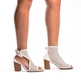 thumbnail image 2 of COURTNEY Perforated Ankle Boot, White, 11, 2 of 5