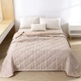 thumbnail image 5 of Tuvgenk Brown Quilts Twin Polyester Blanket Lightweight Cooling Travel Summer Machine Washable Cover Blanket for Beds, 5 of 6
